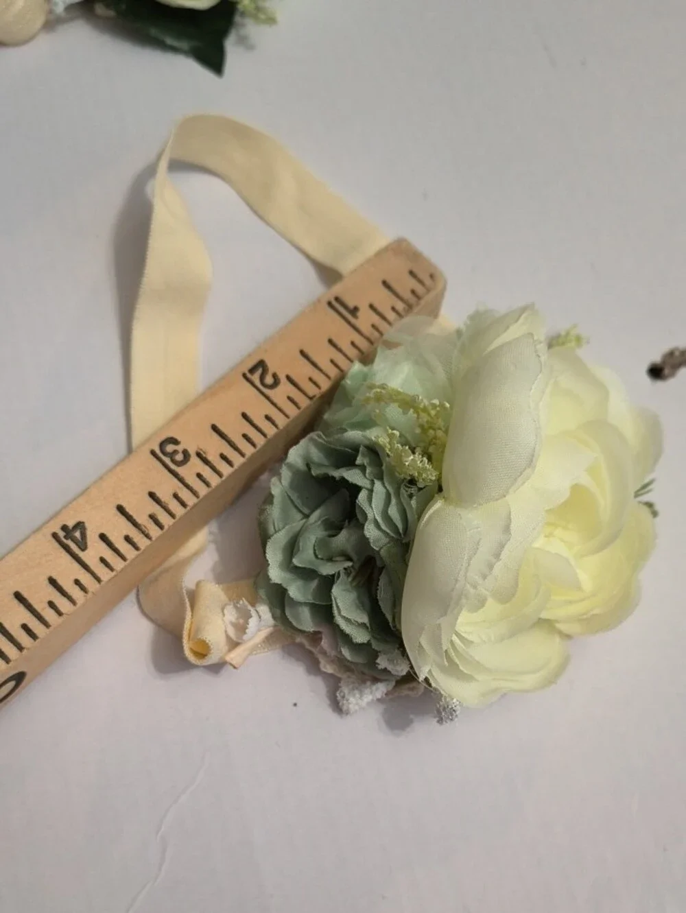 Floral Hair Bow – Ivory Bloom
